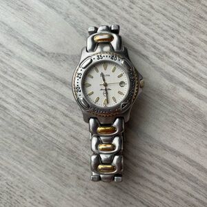Bulova Two-Tone Silver and Gold Bracelet Watch with White Dial